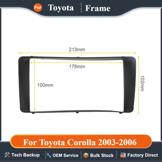 2 Din Car Stereo Radio Audio DVD CD Fascia Plate Panel Frame Dashboard Replacement for Toyota Corolla 2003-2006