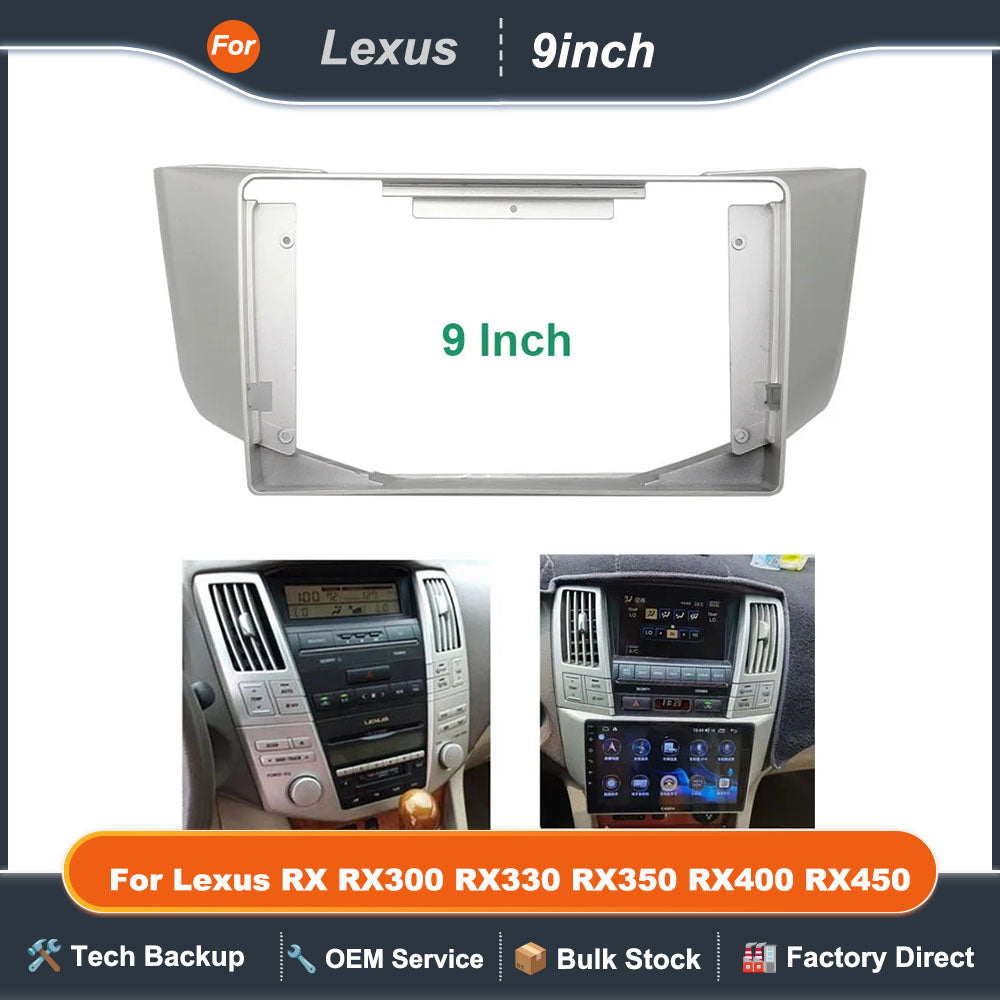 9 Inch Car Fascia Frame Adapter Canbus For Lexus RX RX300 RX330 RX350 RX400 RX450 Harrier Android Audio Dash Fitting Panel Kit