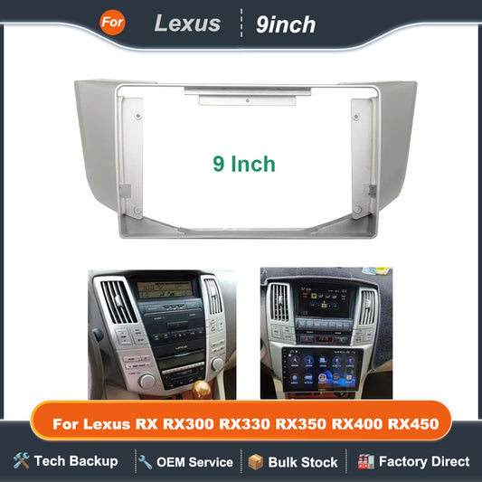9 Inch Car Fascia Frame Adapter Canbus For Lexus RX RX300 RX330 RX350 RX400 RX450 Harrier Android Audio Dash Fitting Panel Kit