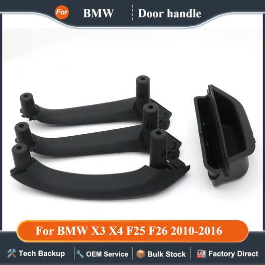 4PCS SET LHD RHD Car Interior Door Handle Cover Inner Panel Armrest Pull Trim Replacement For BMW X3 X4 F25 F26 2010-2016