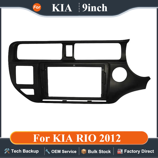 Car 2 Din Audio Radio Fascia Frame For KIA RIO 2012 9 Inch Big Screen Stereo Dash Fitting Panel Trim Kit WITH SRS HOLE
