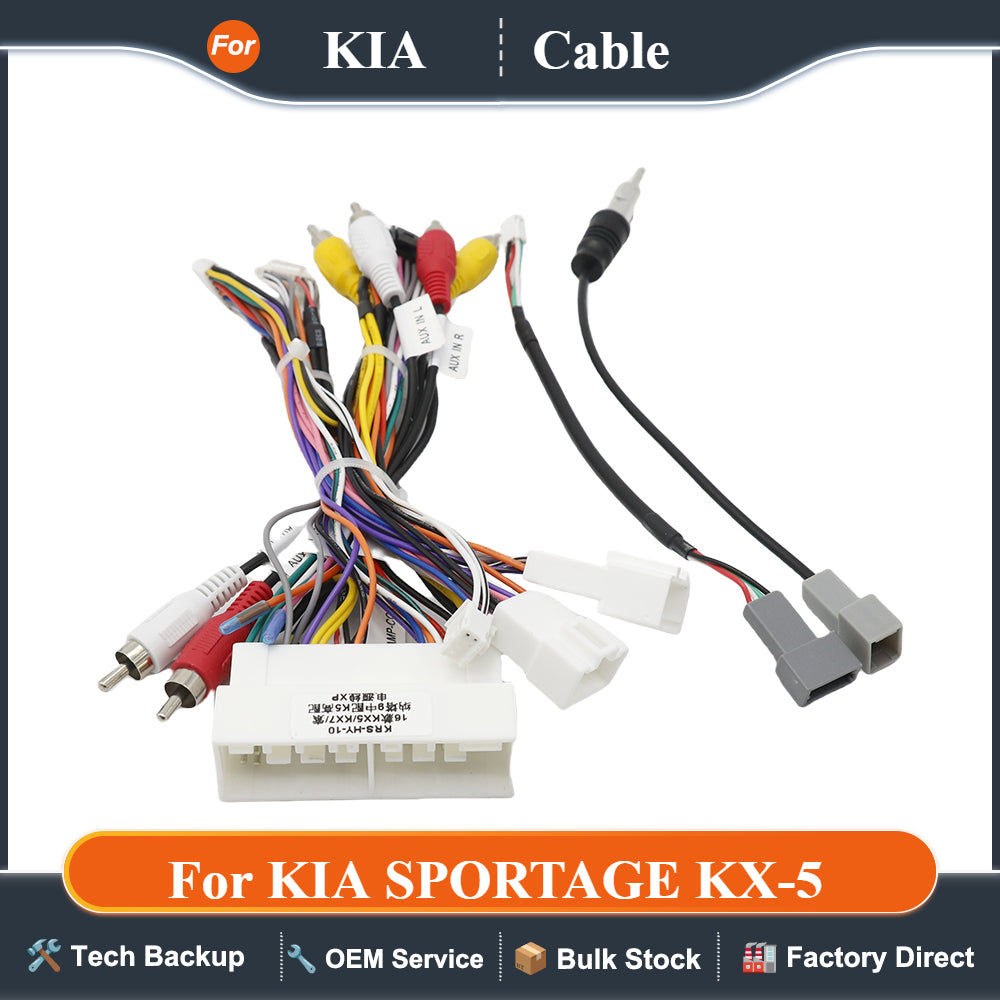 16Pin Wiring Harness Adapter For KIA SPORTAGE KX-5 Car Radio Power Cable Adapter