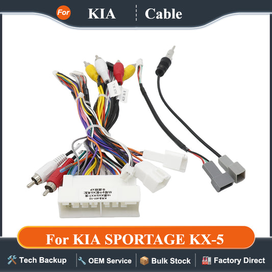 16Pin Wiring Harness Adapter For KIA SPORTAGE KX-5 Car Radio Power Cable Adapter