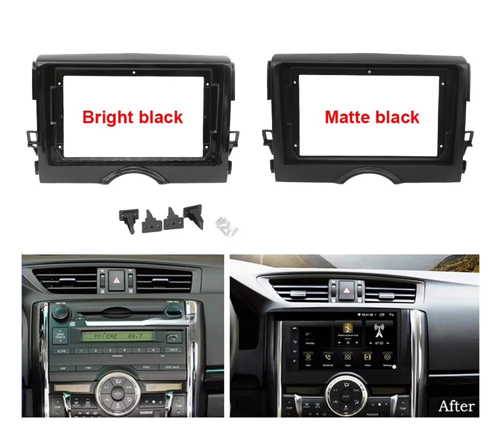 9 Inch Car Frame Fascia Adapter Canbus Box Decoder For Toyota Reiz Mark X 2010-2013 Android Radio Dash Fitting Panel Kit