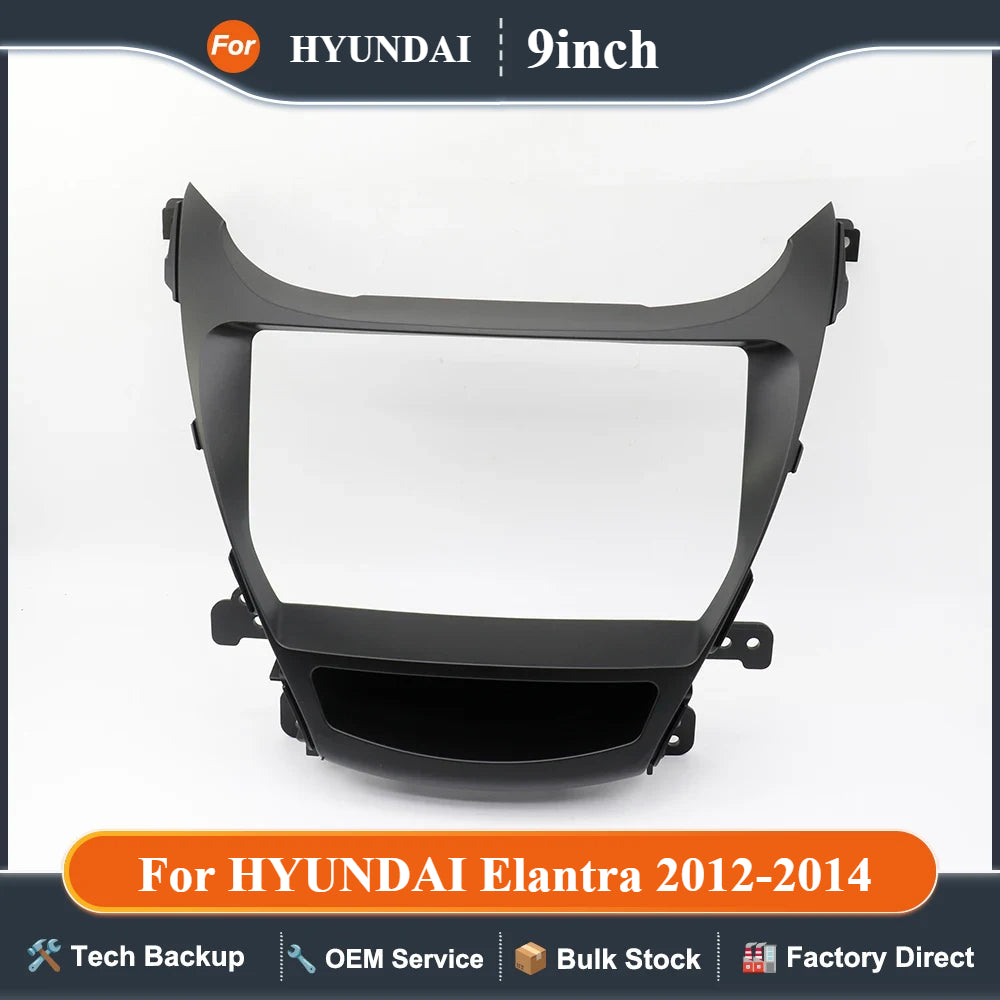 9 Inch For HYUNDAI Elantra 2012-2014 Car Radio Android Stereo GPS MP5 Player Casing Frame 2 Din Head Unit Fascia Cover Trim Kit