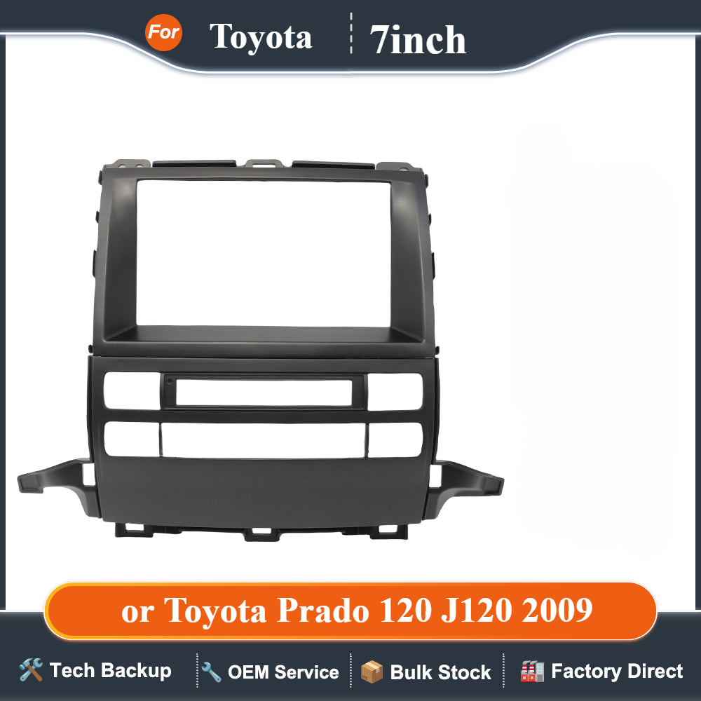 7 Inch 17.78cm Car Radio Fascia for Toyota Prado 120 J120 2009 DVD Stereo Frame Plate Dash Installation Bezel Trim Kit