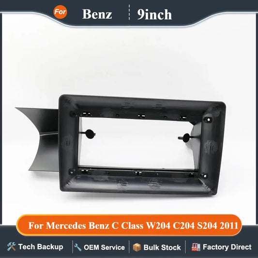 9 INCH Android Audio Car frame Kit Cable Fascia Panel For Mercedes Benz C Class W204 C204 S204 2011 2012-2015 Canbus  Frame