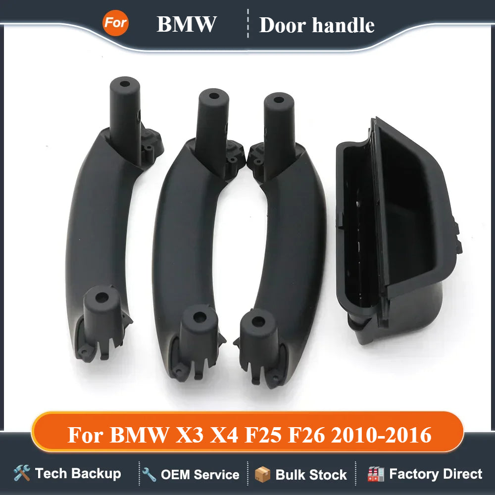 LHD Interior Car Accessories Inner Door Armrest Panel  Pull Handle Set For BMW X3 X4 F25 F26 2010-2016
