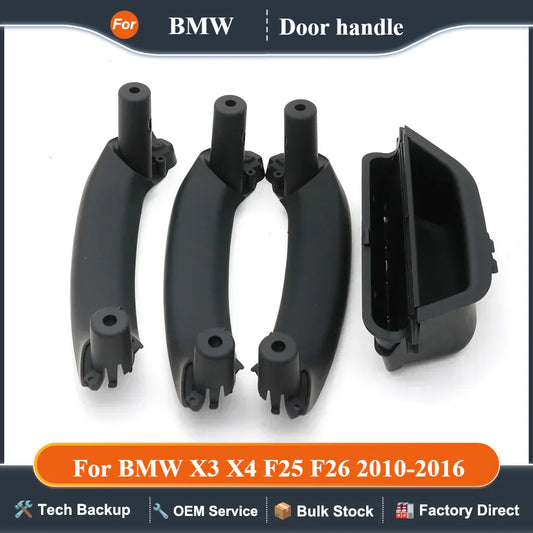 LHD Interior Car Accessories Inner Door Armrest Panel  Pull Handle Set For BMW X3 X4 F25 F26 2010-2016