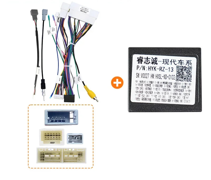 Harness Adapter 16 Pin Plug to 18Pin 24Pin for Hyundai Kia Rio/K5/Soul Connector Car Android Cable And Canbus