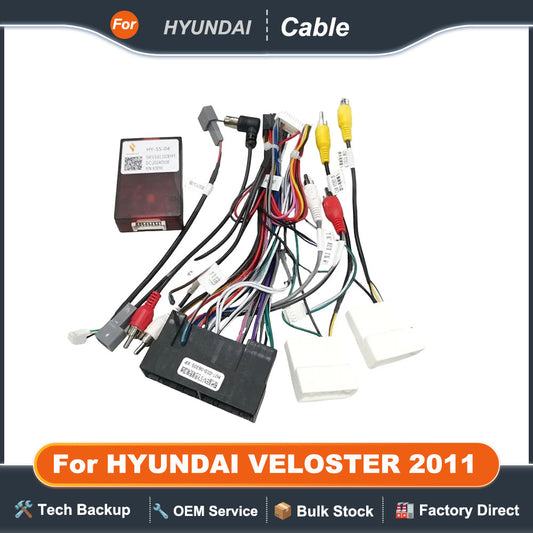 Android Car Radio Canbus Decoder HY-SS-04 Wiring Harness Adapter Power Cable For HYUNDAI VELOSTER 2 Din GPS Receiver MP5 Video