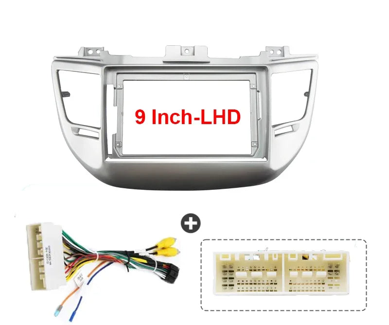9'' For HYUNDAI TUCSON 2015-2017 Car Radio Player Panel Frame Stereo Android Cable Wire Harness Fascia Dashboard Cover