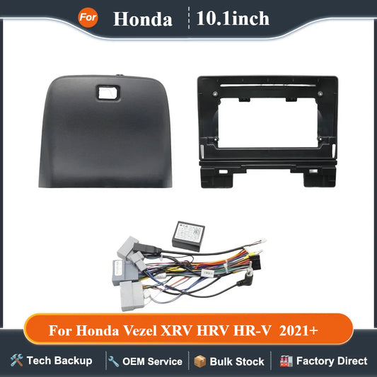 10.1 Inch 25.654cm for 2021+ Car Frame Fascia Adapter for Honda Vezel XRV HRV HR-V Android Radio Dash Fitting Panel Kit