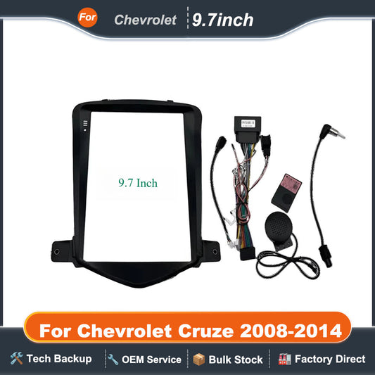 9.7 Inch For Chevrolet Cruze 2008-2014 Tesla Style Car Radio Fascia Head Unit Panel Player Andriod MP5 Frame Install Trim Kit