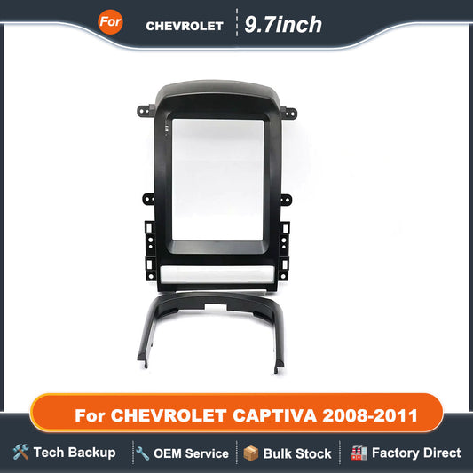 For CHEVROLET CAPTIVA 2008-2011 9.7 Inch 2 Din Car Radio Fascias Tesla Style Multimedia Frame Video Player DVD Panel Trim