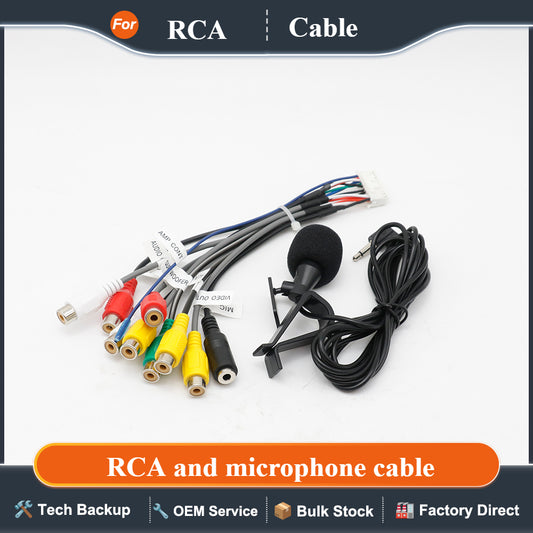 Car Radio Fascias RCA and microphone cable