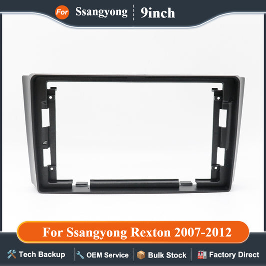 9 Inch Car Frame Fascia Adapter Android Big Screen Audio Dash Fitting Panel Kit For Ssangyong Rexton 2007-2012