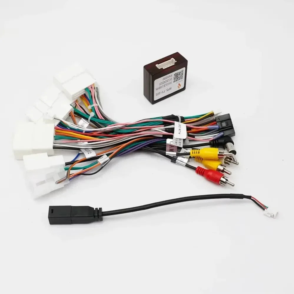 For Toyota Levin RAV4 Camry Highlander Prius Corolla Car 16 pin Android Wire Harness Power Cable Adapter With Canbus