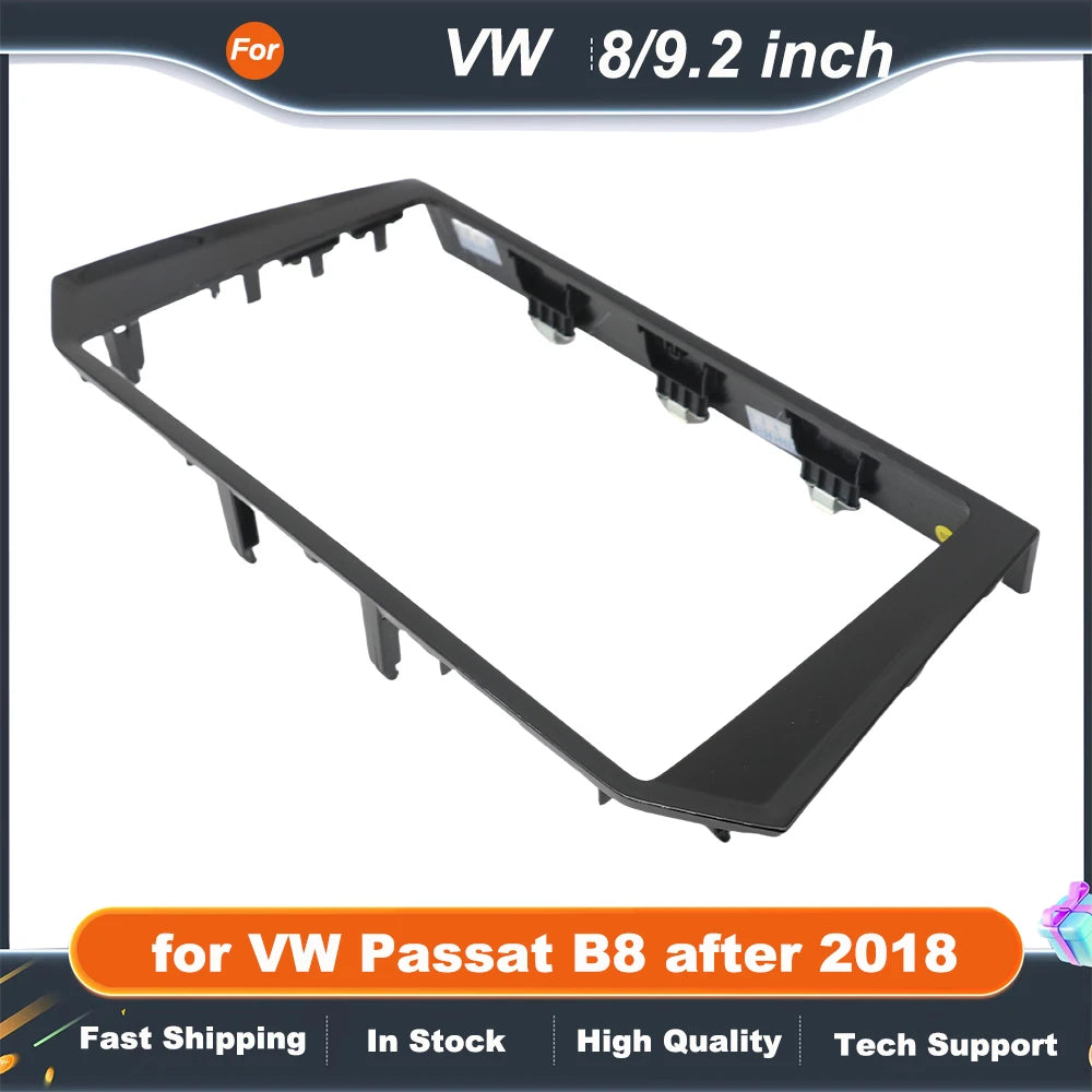 Passat B8 MIB 3 Radio Frame 8 inch 9.2 inch CD Panel OEM ABS Headunit Piano Black Screen Bezel for VW Passat B8 after 2018 Years