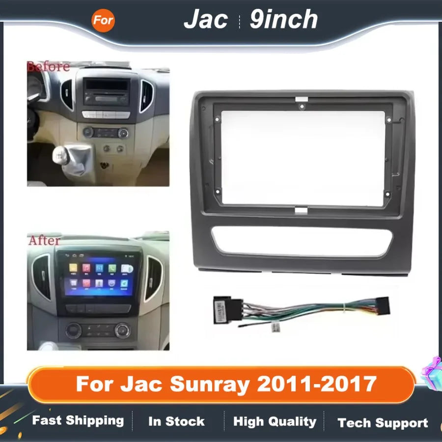 9 Inch Car Radio Frame Adapter For Jac Sunray 2011-2017 Android Radio Dash Fitting Panel Kit