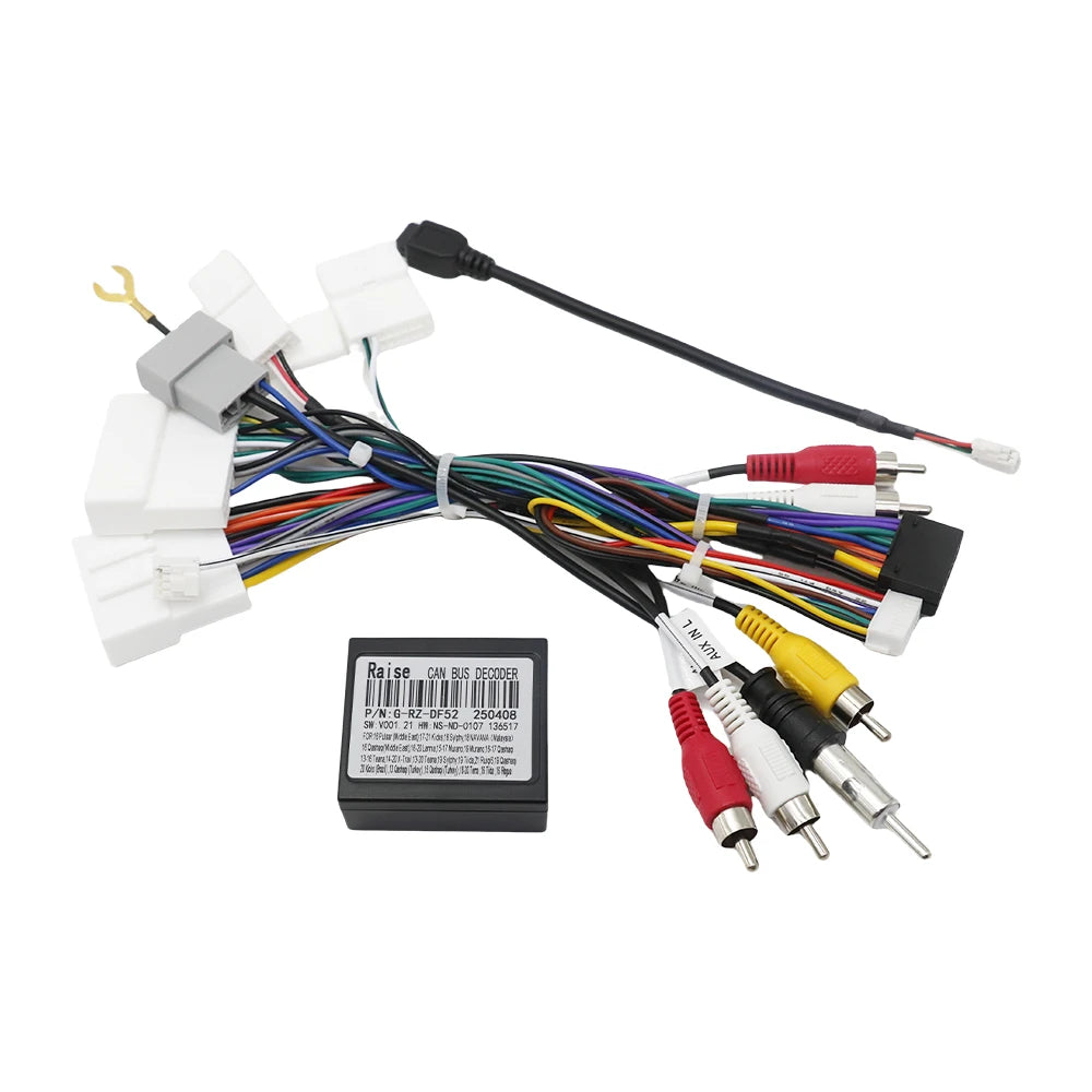 For Nissan Murano Qashqai J10 J11 X Trail Tiida Car Radio Stereo Harness Cable Adapter for SYLPHY Terra Bluebird Kicks Versa