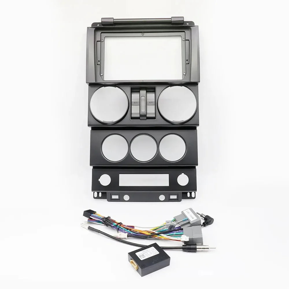 For 2008-2010 JEEP WRANGLER RUBICON (9Inch)Car Radio Fascias Android GPS MP5 Stereo Player 2 Din Head Unit Panel Dash Frame Inst