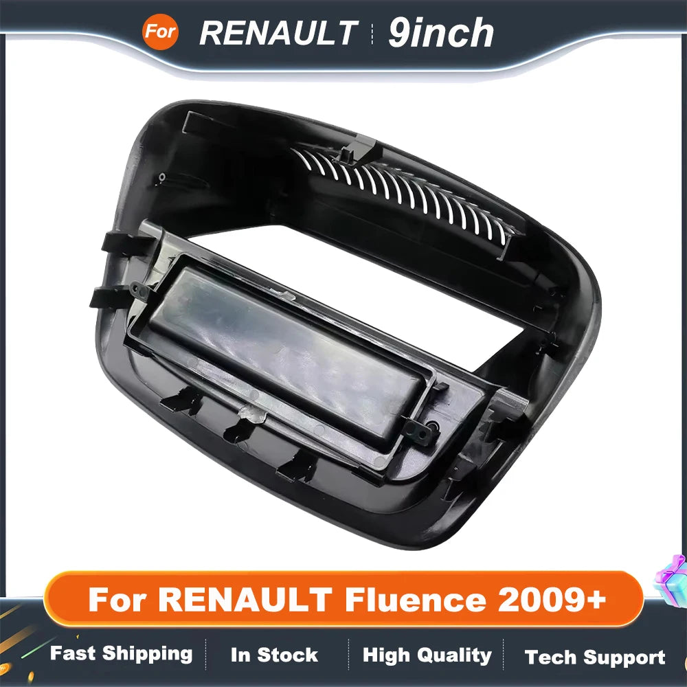 9 Inch Car Radio Frame For RENAULT Fluence 2009+ Install Facia Console Bezel GPS Adapter Plate Trim Cover Dash Kit