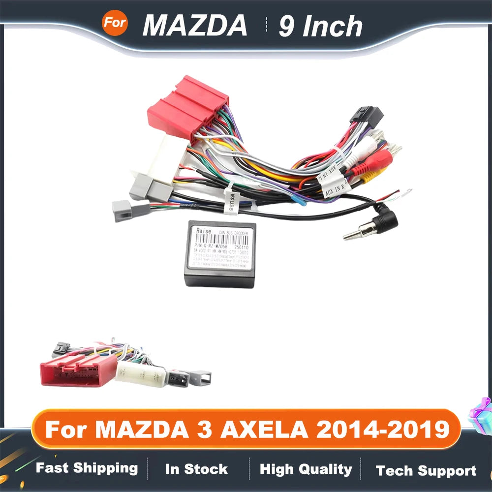 9 Inch Car Frame Fascia Adapter  For MAZDA 3 AXELA 2014-2019 Android Radio Audio Dash Fitting Panel Kit