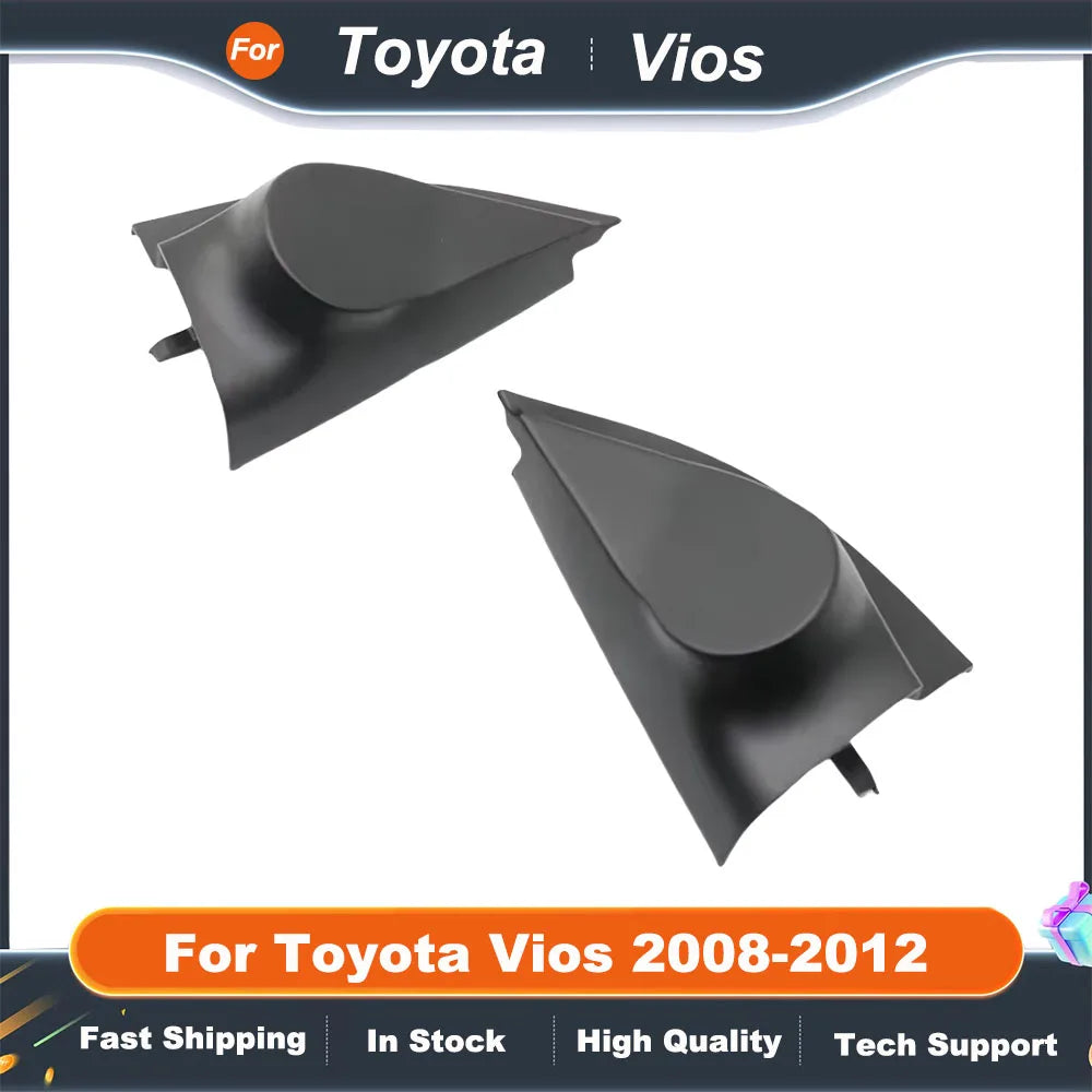 2PCS For Toyota Vios 2008-2012 Car Tweeter Refitting Audio Door Angle Gum Speaker Cover Boxes Mounts