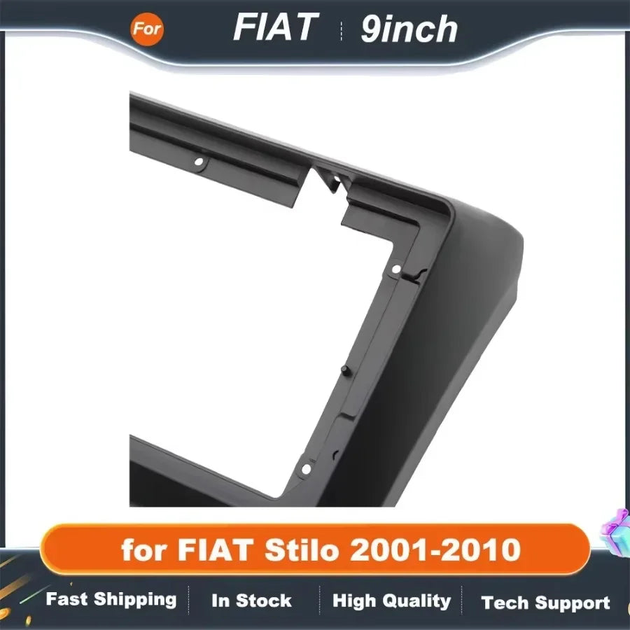 9 Inch 2Din Car Audio Fascia Panels For FIAT Stilo 2001-2010 DVD Stereo Frame Plate Adapter Mounting Dash Bezel Trim Kit