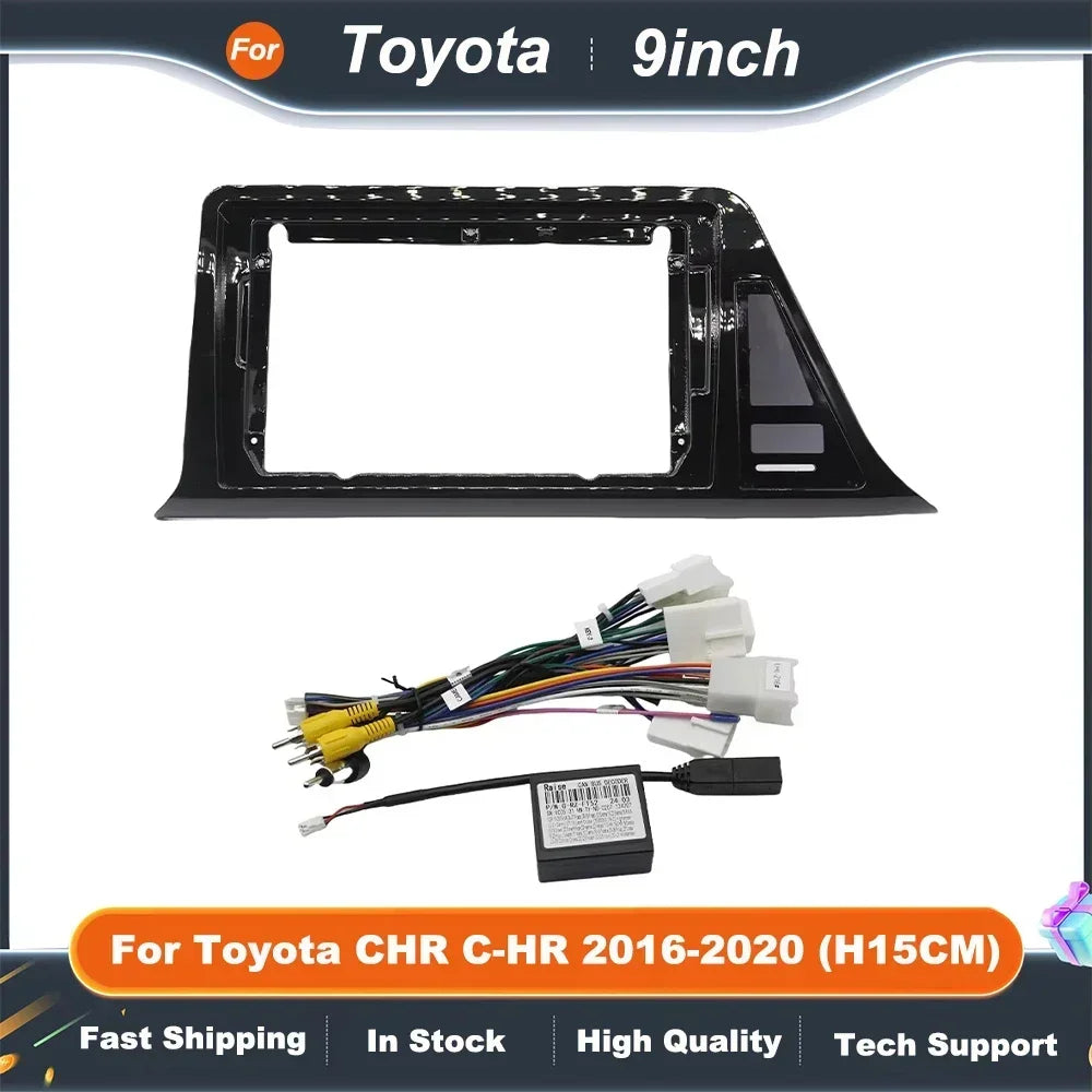 9 Inch Car Audio Fascia Panels Adapter For Toyota CHR 2016+ Stereo Android Radio Dash Fitting Panel Kit