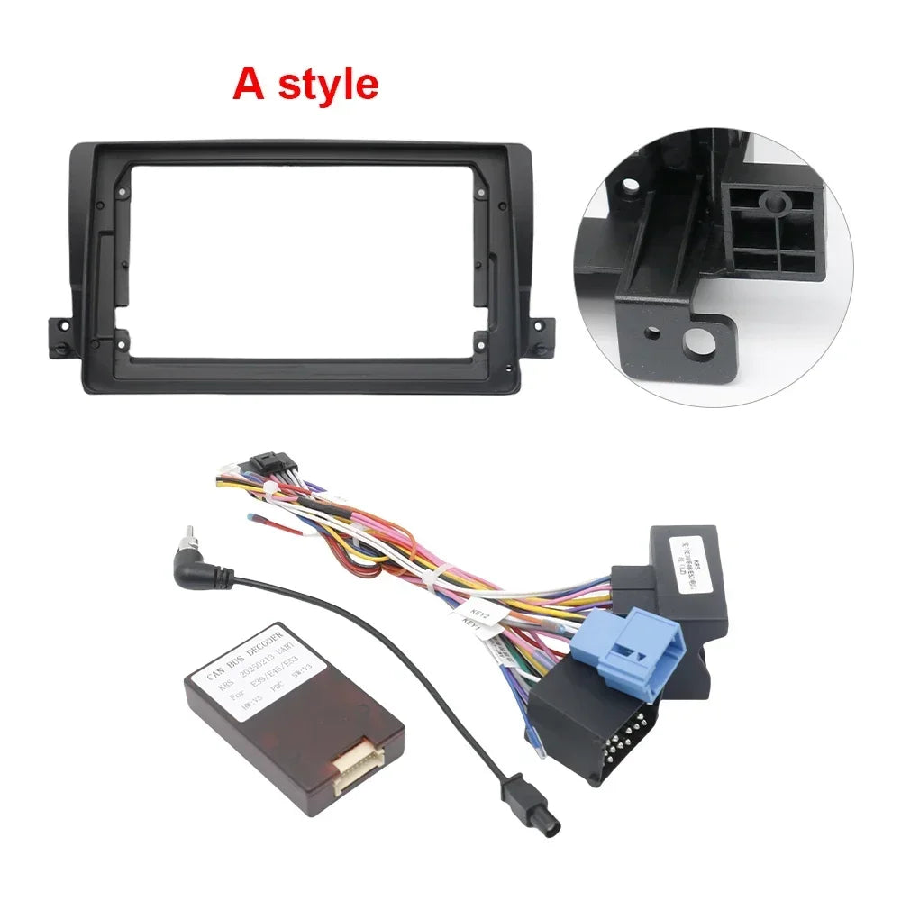 For BMW E46 1999-2005 9 inch Car Audio Radio Big Screen 2DIN Fascia Frame Adapter CD/DVD Player Dash Fitting Panel Frame Kit