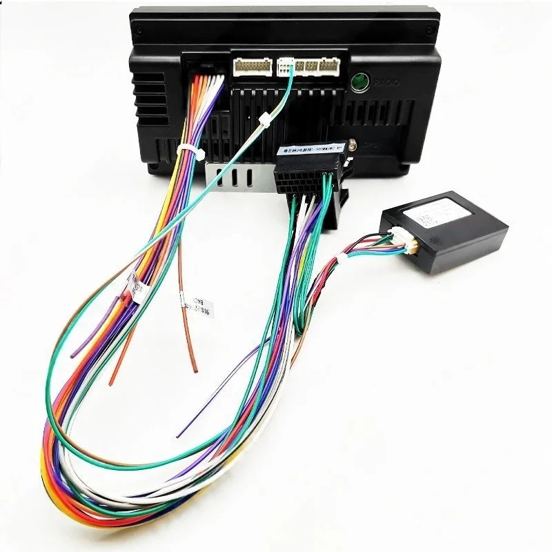 Wiring Harness Adapter CAN Bus Decoder with Dashboard Panel Frame for Megane Mk2 2005 to 2008, for 2 Din 9" Android Multimedia