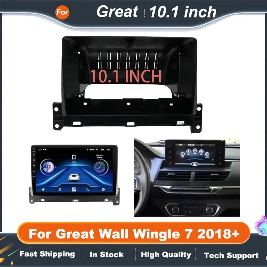10.1 inch car stereo frame For Great Wall Wingle 7 2018+ Adapter Canbus Box Decoder Android Radio Dash Fitting Panel Kit