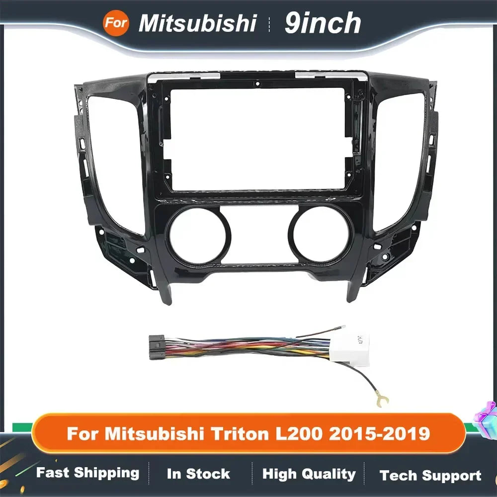 9 Inch Car Radio Fascia Frame for Mitsubishi Triton L200 2015-2019 Android Dash Panel Fitting Adapter Kit