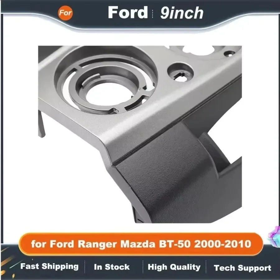 2 Din 9 Inch Car Radio Fascia Frame DVD GPS Mp5 ABS PC Plastic Fascia Plane Frame For Ford Ranger Mazda BT-50 2000-2010 Dash Kit