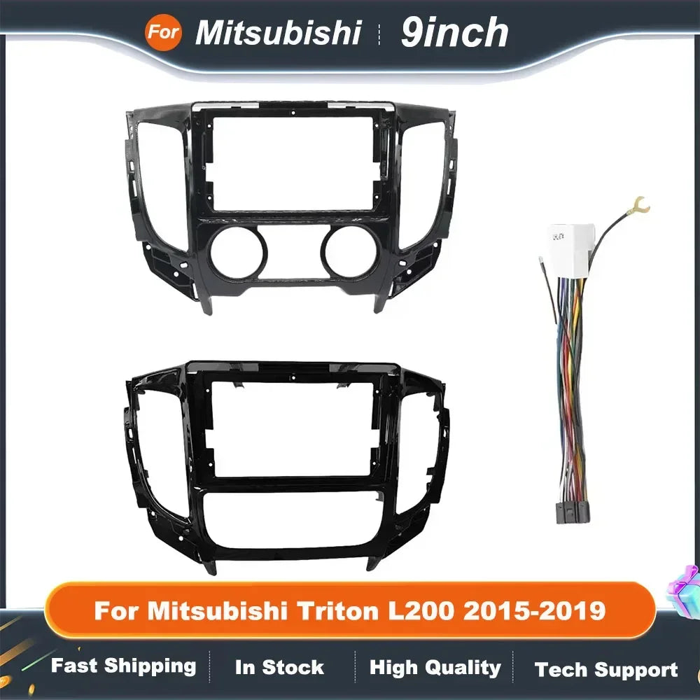 9 Inch Car Radio Fascia Frame for Mitsubishi Triton L200 2015-2019 Android Dash Panel Fitting Adapter Kit
