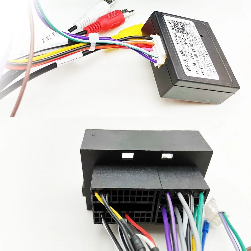 Car Radio Harness Adapter CAN Bus Decoder RCA Connector 16Pin to 52 Pin Wiring Cable for Jeep Renegade Cherokee Compass Wrangler