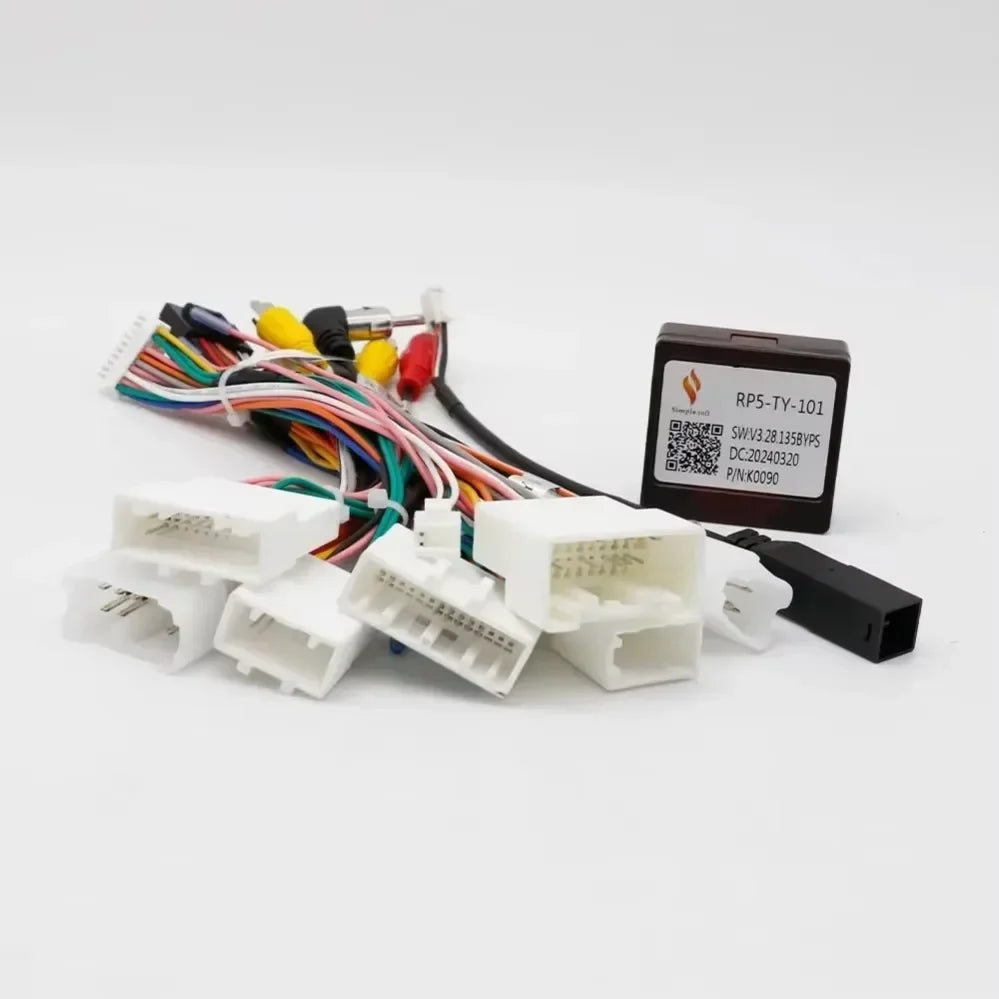 For Toyota Levin RAV4 Camry Highlander Prius Corolla Car 16 pin Android Wire Harness Power Cable Adapter With Canbus