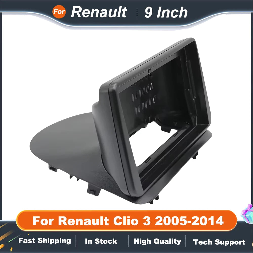 9 Inch Car Frame Fascia Adapter Canbus Box For Renault Clio 3 2005-2014 Android Radio Audio Dash Fitting Panel Kit
