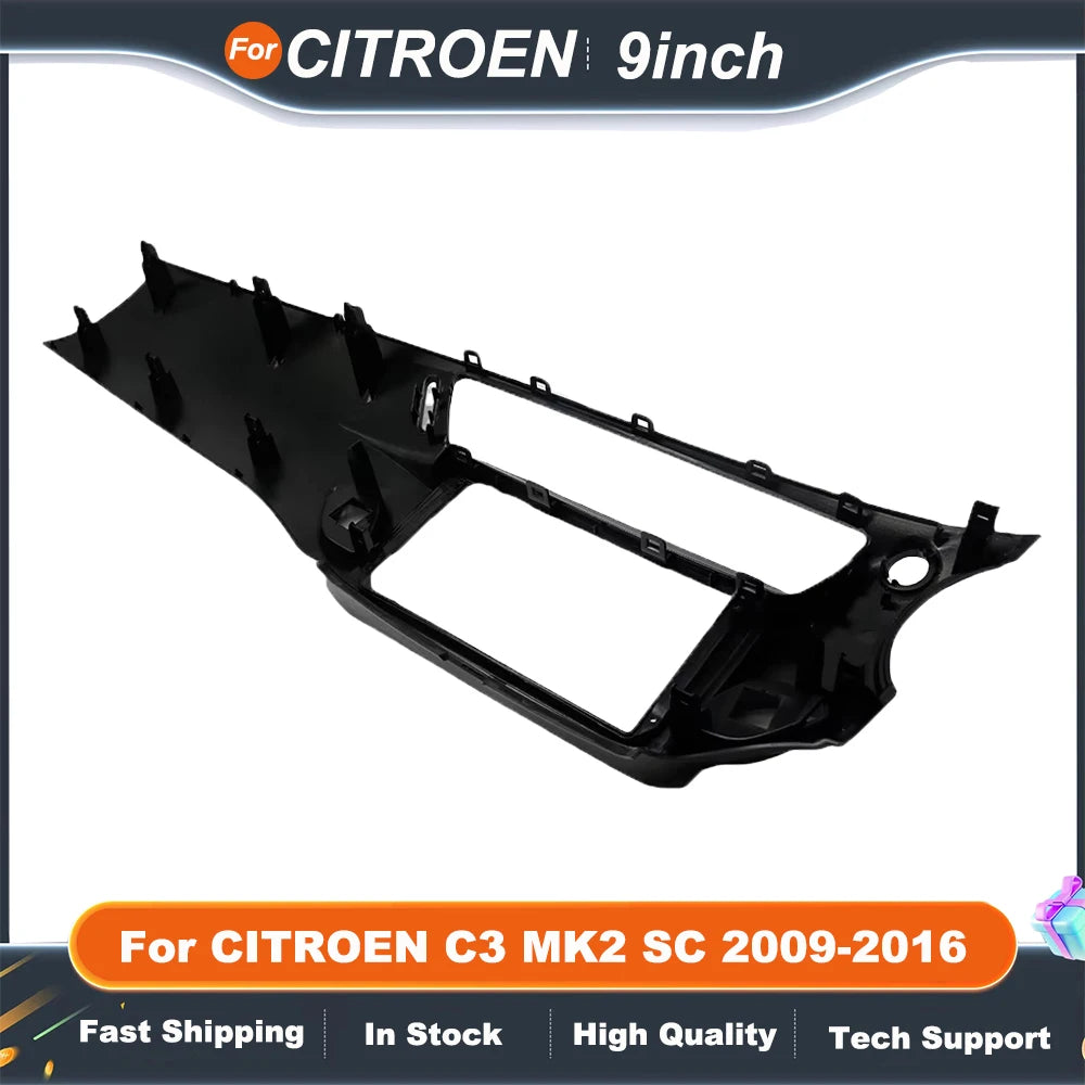 9 Inch Car Radio Frame For CITROEN C3 MK2 SC 2009-2016 GPS MP5 Android Player 2 Din Fascias Panel DashBoard Frame Cover