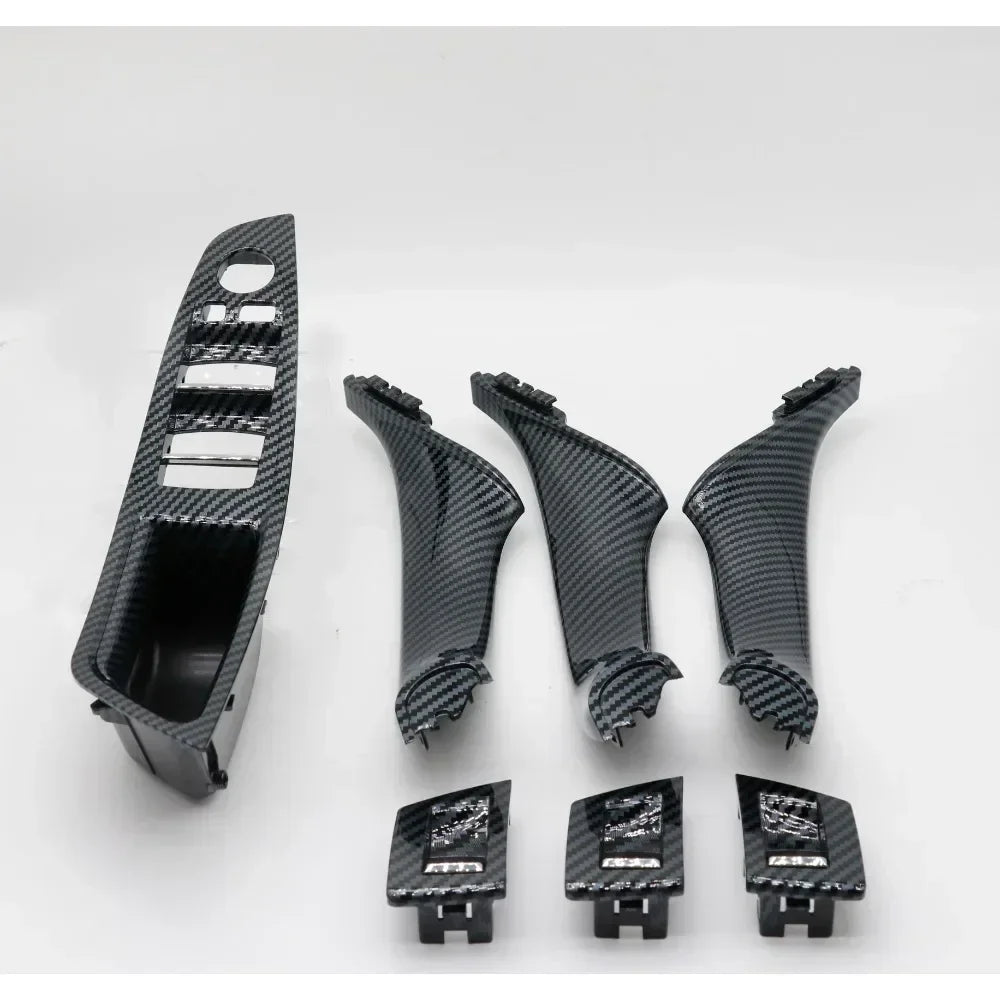 LHD RHD Fiber Interior Door Armrest Panel Pull Handle Set For BMW 5 Series F10 F11 523i 525i 528i 530i 535i 540i 550i
