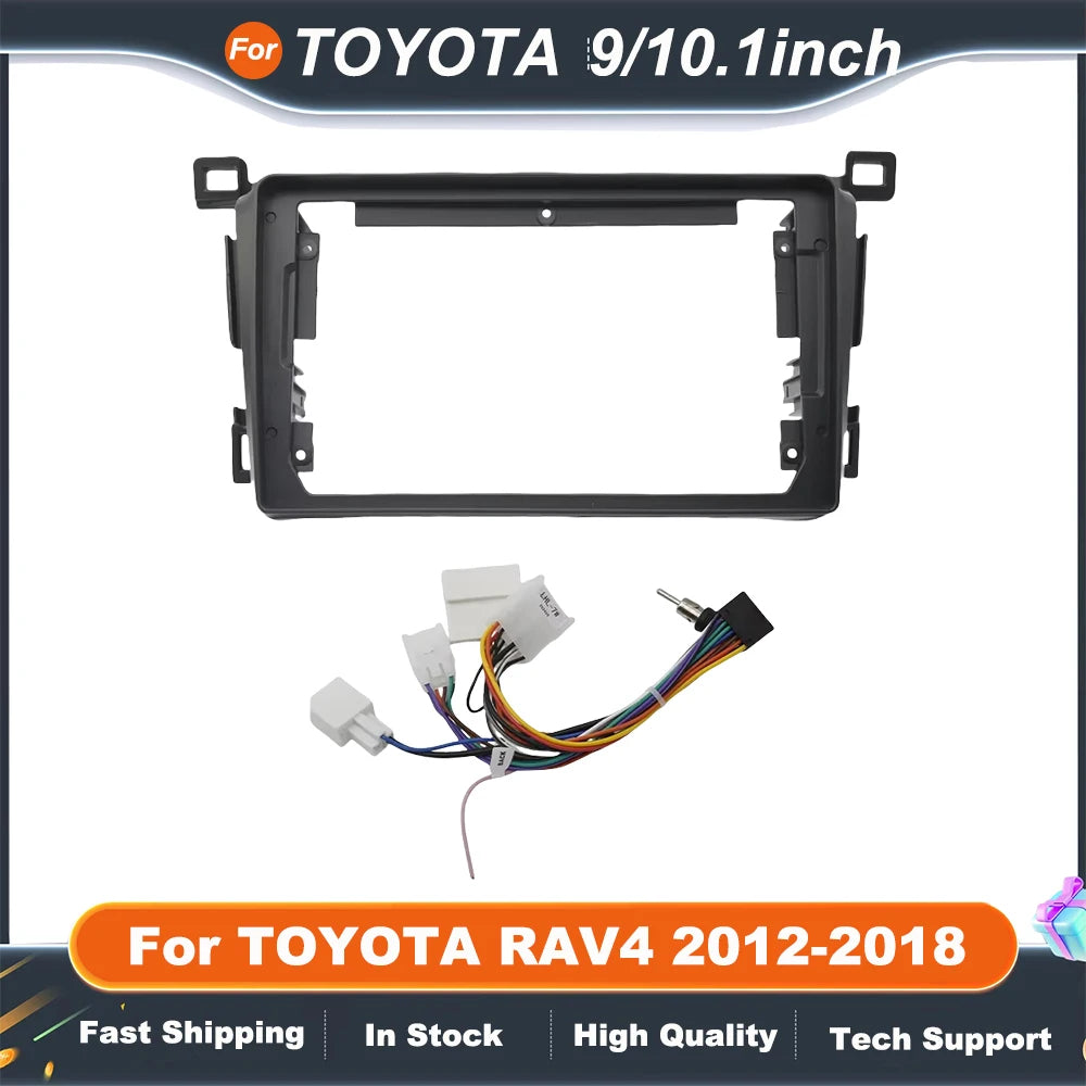 9Inch/10.1Inch Car Radio Fascias For TOYOTA RAV4 2012-2018 GPS MP5 Android Stereo Player 2 Din Head Unit Panel Dash Frame Trim