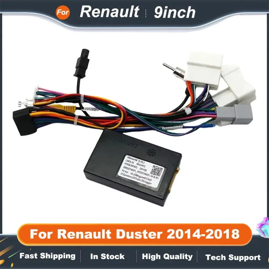 9 Inch Car Radio Frame Adapter Canbus Box Decoder For Renault Duster 2014-2018 LADA Largus Android Radio Dash Fitting Panel Kit