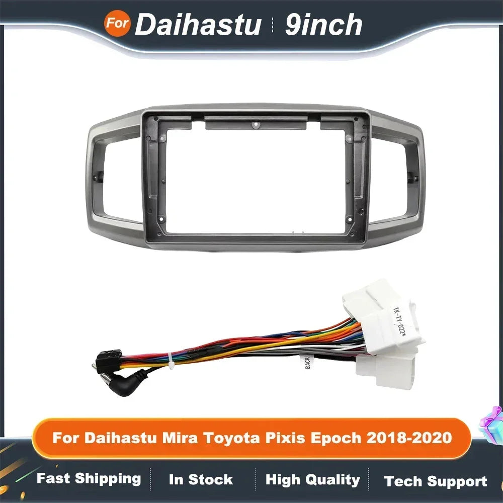 9 Inch Car Radio Frame Fitting Kit for DAIHATSU MIRA TOYOTA PIXIS EPOCH 2018-2020 Android Dash Panel Fascia Frame Adapter Kit