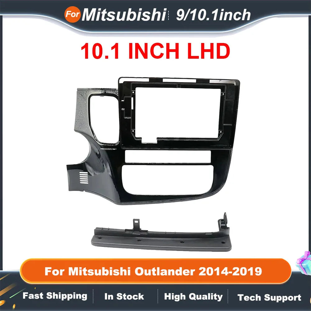 9/10.1 Inch 2 Din Car Stereo Radio Fascia Panel For Mitsubishi Outlander 2014-2019 Android Audio Frame Cover Trim Kit Face Bezel