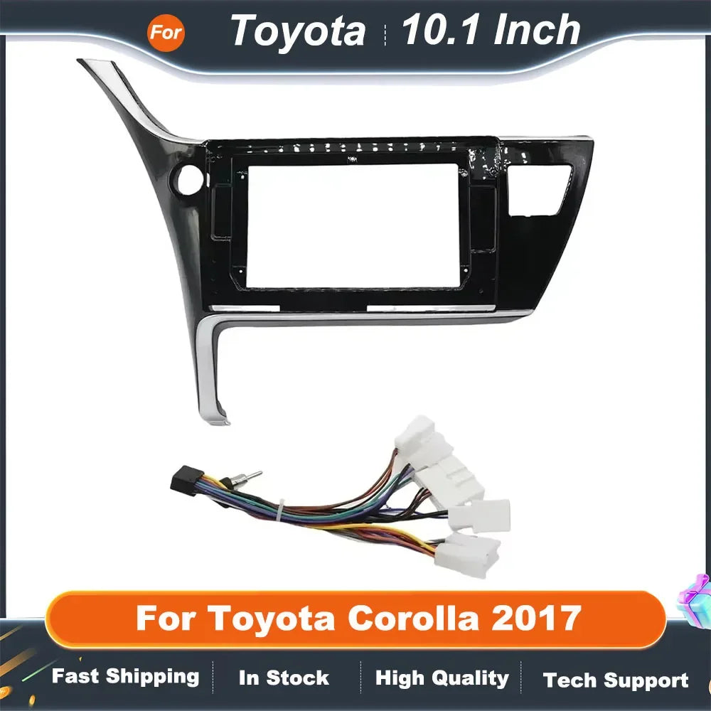 10.1 Inch Car Radio Fascia Frame for Toyota Corolla 2017 2DIN Dashboard Installation Panel Kit