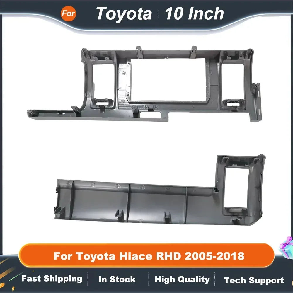 10 Inch Car Radio Fascia Frame for Toyota Hiace RHD 2005-2018 Android Dash Fitting Panel Kit Big Screen Audio Adapter