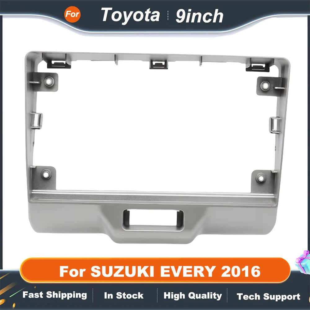 9 Inch car multimedia frame Kits Cable Fascia Panel For SUZUKI EVERY 2016 Android Big Screen Audio Fascias