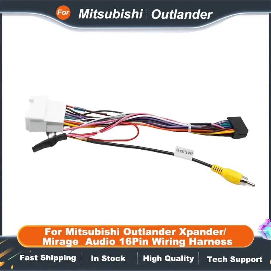 16PIN Car Radio Wiring Harness for Mitsubishi Outlander Xpander/Mirage Stereo Power Cable Adapter
